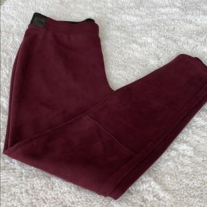 Faux suede leggings